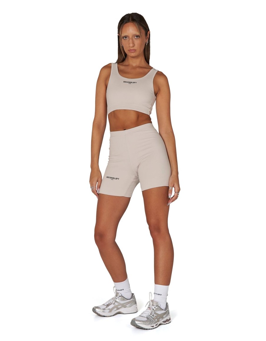 Women STAX Sports Bras & Crop Tops | Sl Bw Crop Dove Beige