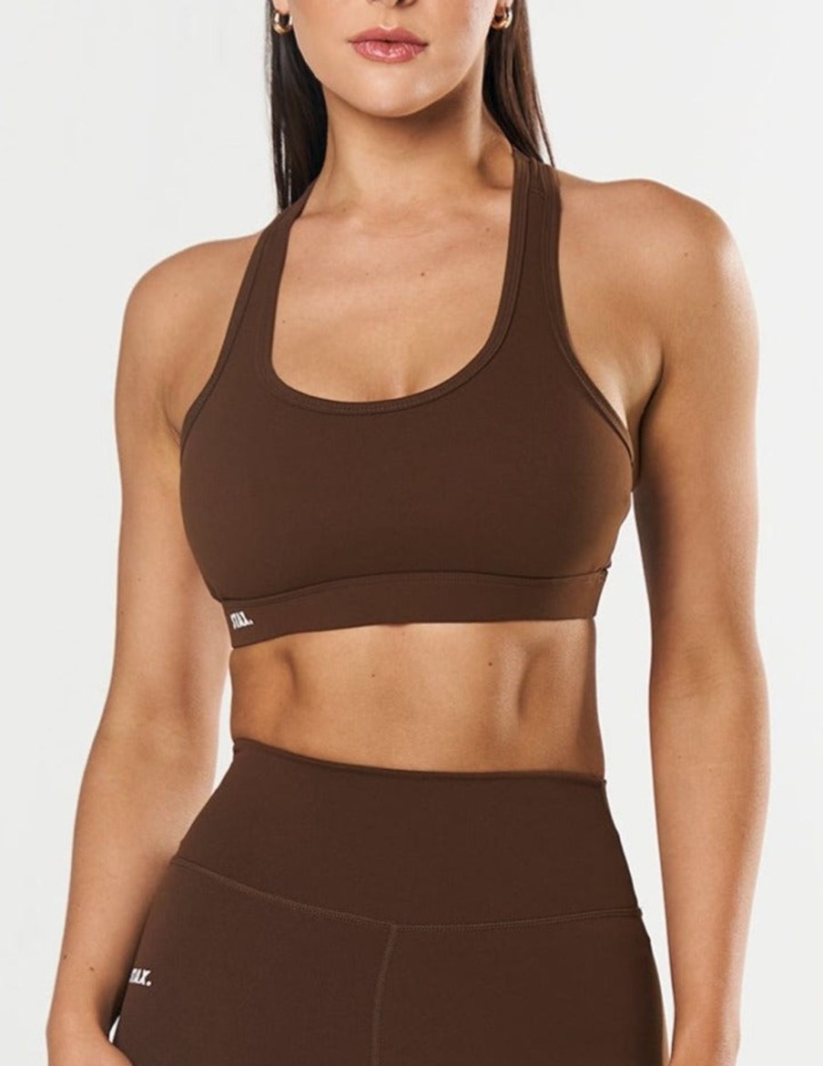 Women STAX Sports Bras & Crop Tops | Classic Crop Nandex Raw Umber Brown