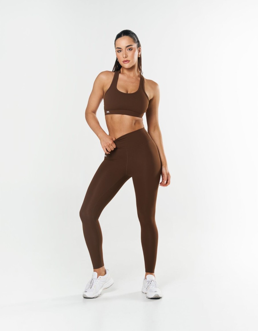 Women STAX Sports Bras & Crop Tops | Classic Crop Nandex Raw Umber Brown