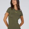 Women STAX Tanks & Singlets | Aw Womens Tee Oryx (Olive)