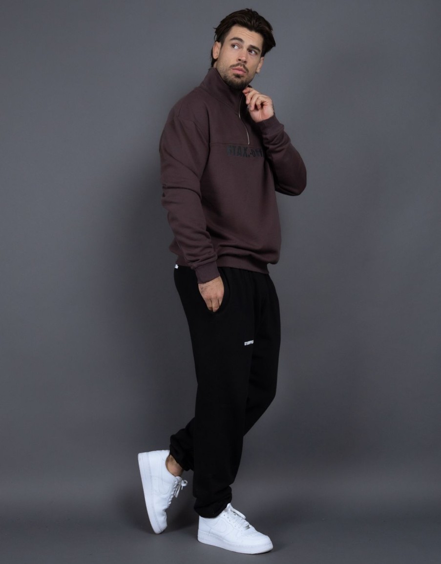 Men STAX Hoodies & Sweatshirts | Drip 21 Mens Crew Dark Earth