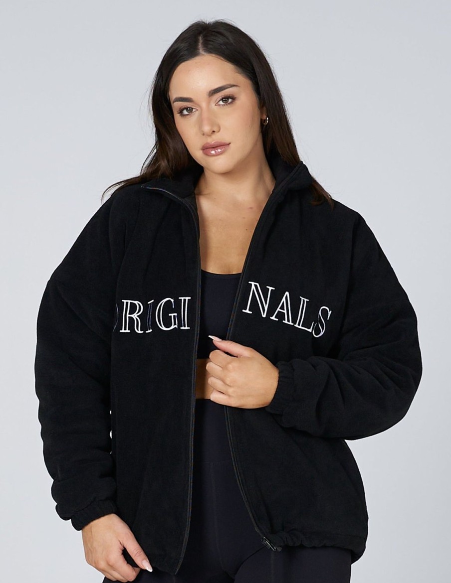 Women STAX Jackets & Coats | Originals Polar Fleece Jacket Black