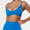 Women STAX Sports Bras & Crop Tops | Premium Seamless Summer Bralette Blue