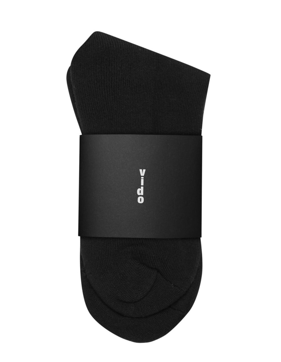 Women STAX Socks | Vido. Unisex Crew Socks Black