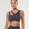 Women STAX Sports Bras & Crop Tops | Flex Crop Nandex Dark Grey