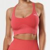 Women STAX Sports Bras & Crop Tops | Premium Seamless Summer Racer Crop Pink