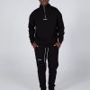 Men STAX Hoodies & Sweatshirts | Mens Quarter Zip Crew Black