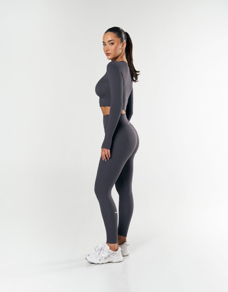 Women STAX Tights & Leggings | Full Length Tights Nandex Original Dark Grey