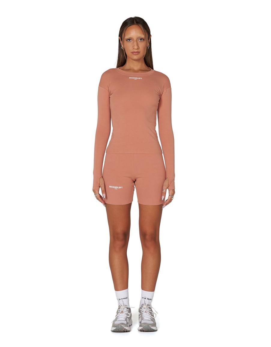 Women STAX Long Sleeve Tops | Sl Bw Long Sleeve Sakura Salmon