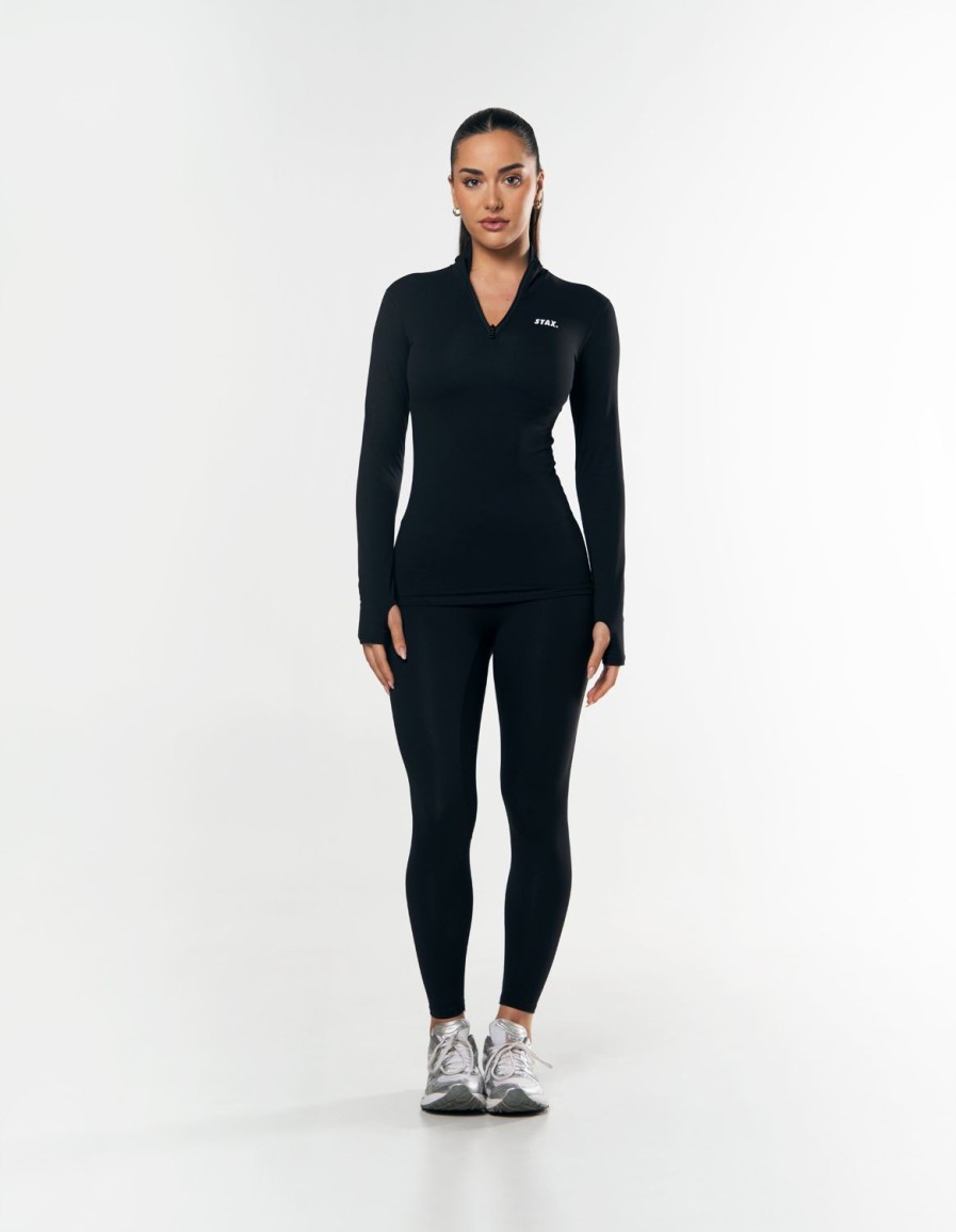 Women STAX Long Sleeve Tops | Long Sleeve Body Top Nandex Black