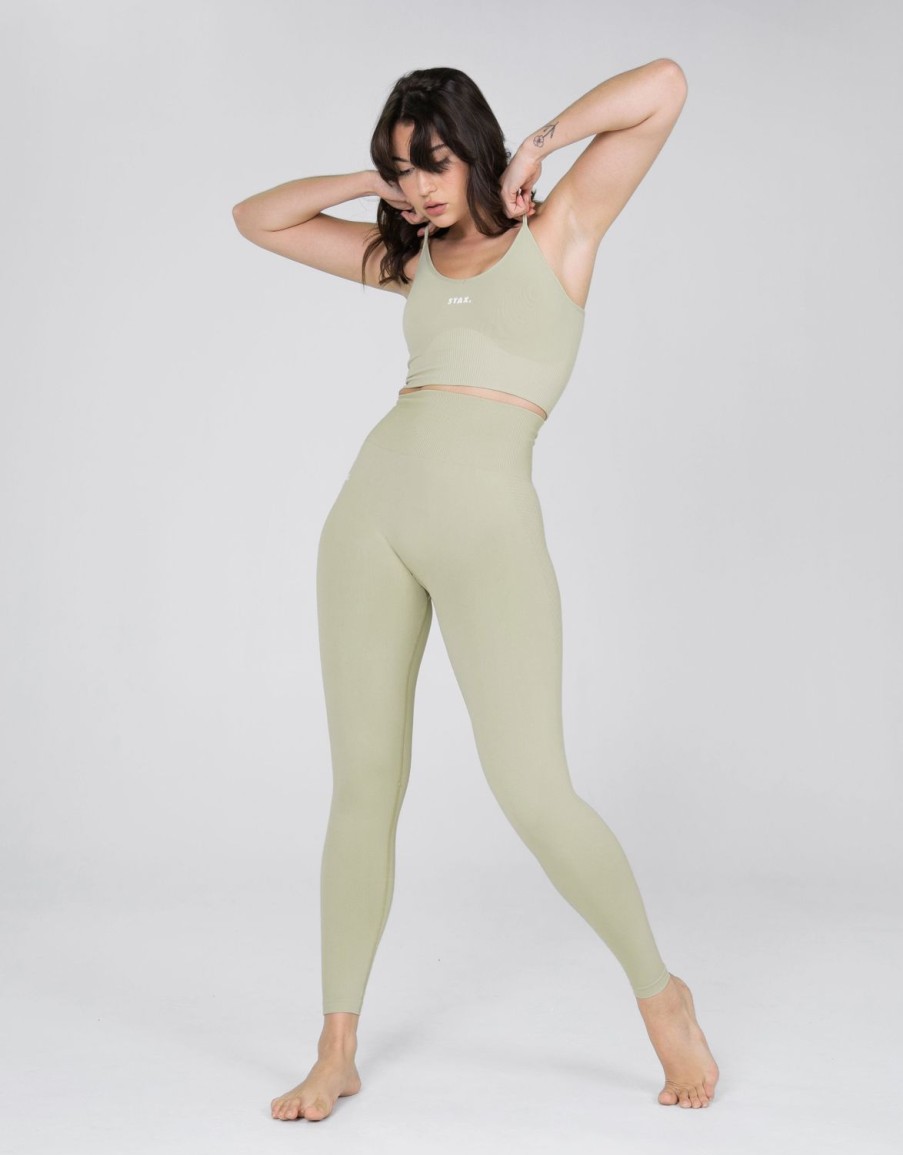 Women STAX Tights & Leggings | Premium Seamless Tights V6 Viridis (Green)