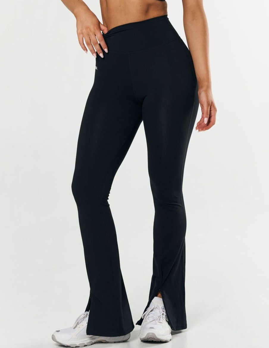 Women STAX Tights & Leggings | Flare Tights Nandex Black