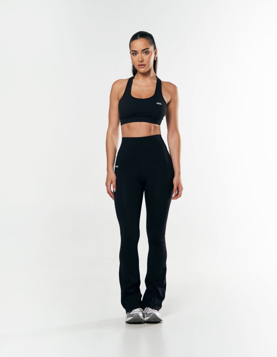 Women STAX Tights & Leggings | Flare Tights Nandex Black