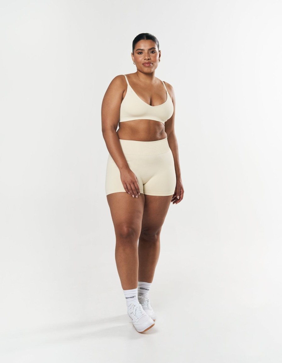 Women STAX Sports Bras & Crop Tops | Seamless Base Bralette Butter