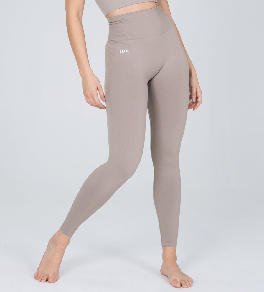 Women STAX Tights & Leggings | Premium Seamless Tights V6 Akira (Beige)