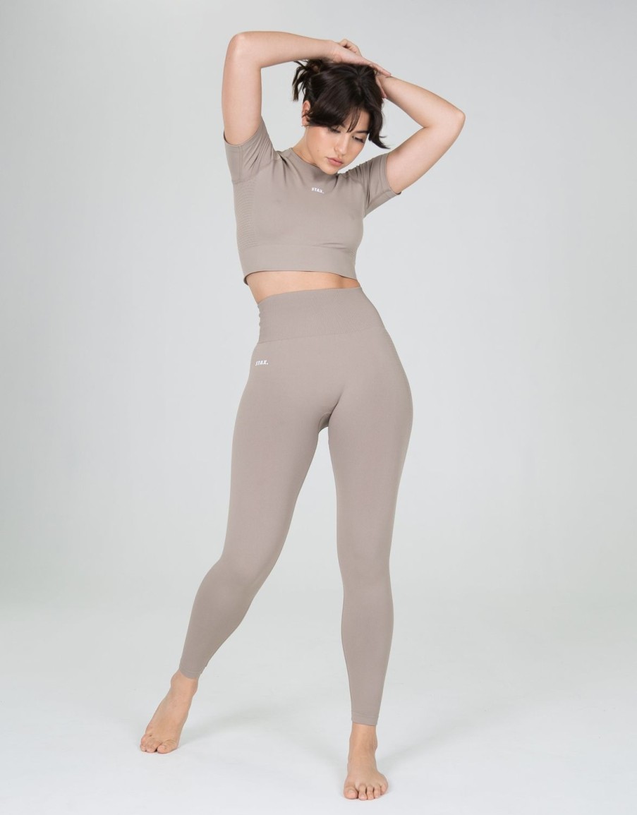 Women STAX Tights & Leggings | Premium Seamless Tights V6 Akira (Beige)