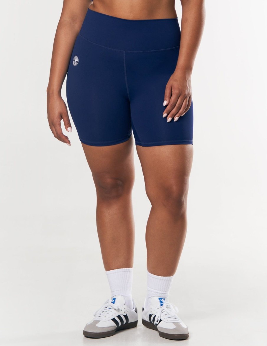 Women STAX Shorts | Racquet Club Midi Bike Shorts Navy