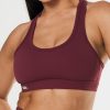 Women STAX Sports Bras & Crop Tops | Classic Crop Nandex Maple Burgundy