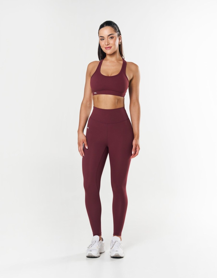 Women STAX Sports Bras & Crop Tops | Classic Crop Nandex Maple Burgundy