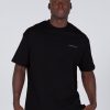 Men STAX T-Shirts & Vests | Standard Fit Tee Black/ Black Logo