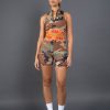 Women STAX Shorts | Camo Wb Midi Bike Shorts Orange