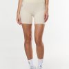 Women STAX Shorts | Racquet Club Midi Bike Shorts Cream