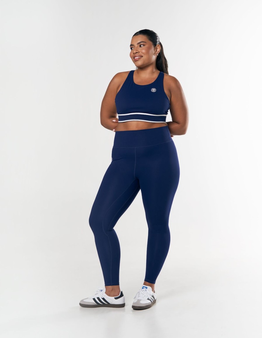 Women STAX Tights & Leggings | Racquet Club Full Length Tights Navy