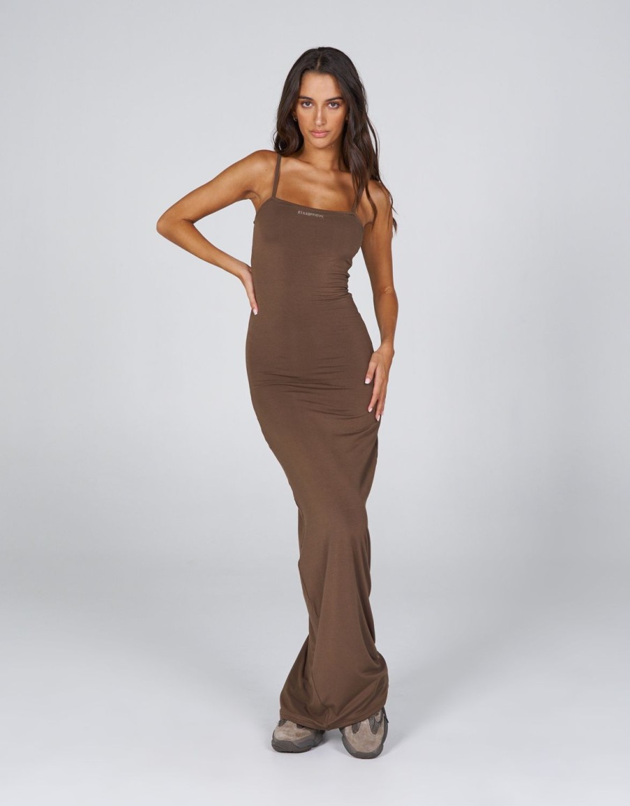 Women STAX Dresses | Aw Oasis Dress Tuscan (Brown)