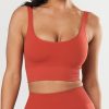 Women STAX Sports Bras & Crop Tops | Seamless Low Back Crop Red