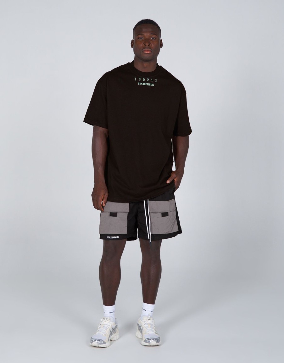 Men STAX Shorts | Mens Nylon Pocket Shorts Grey