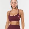 Women STAX Sports Bras & Crop Tops | Strappy Crop Nandex Maple Burgundy