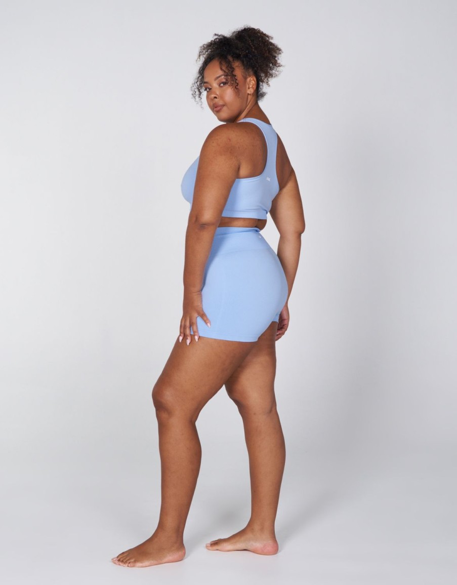 Women STAX Shorts | Premium Seamless Favourites Mini Bike Shorts Baby Blue