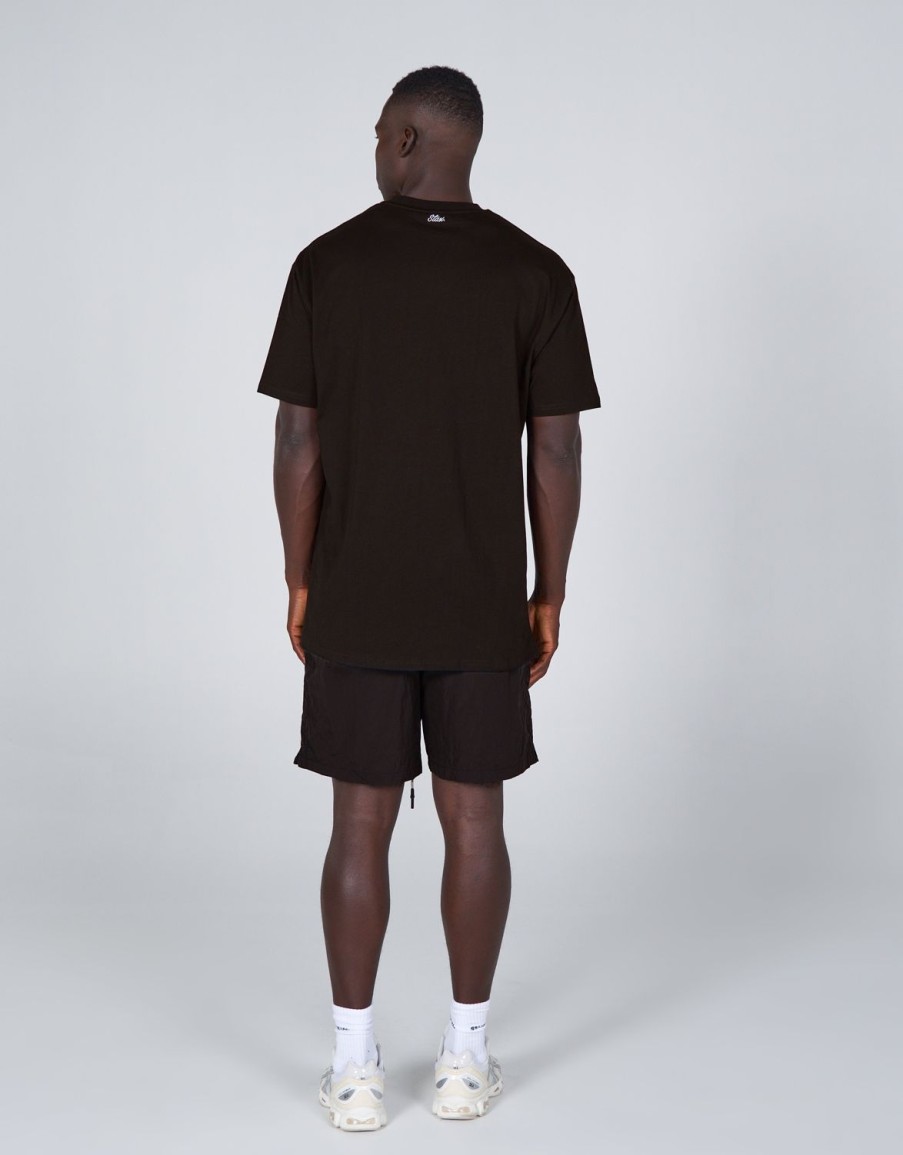 Men STAX Shorts | Mens Cursive Nylon Shorts Boa (Black)