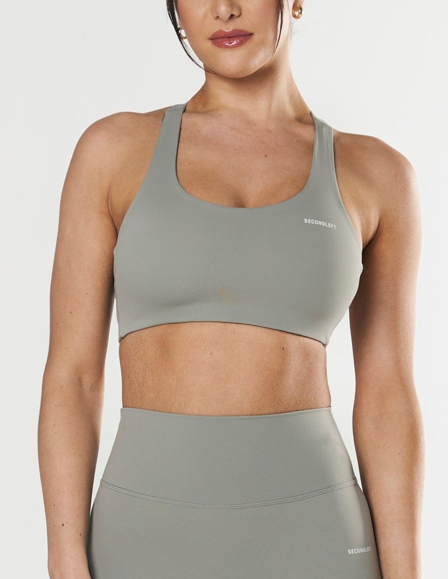 Women STAX Sports Bras & Crop Tops | Original Crop Nandex Grey