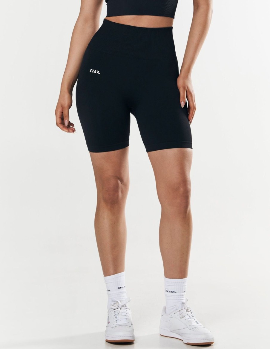 Women STAX Shorts | Premium Seamless Midi Bike Shorts Astro