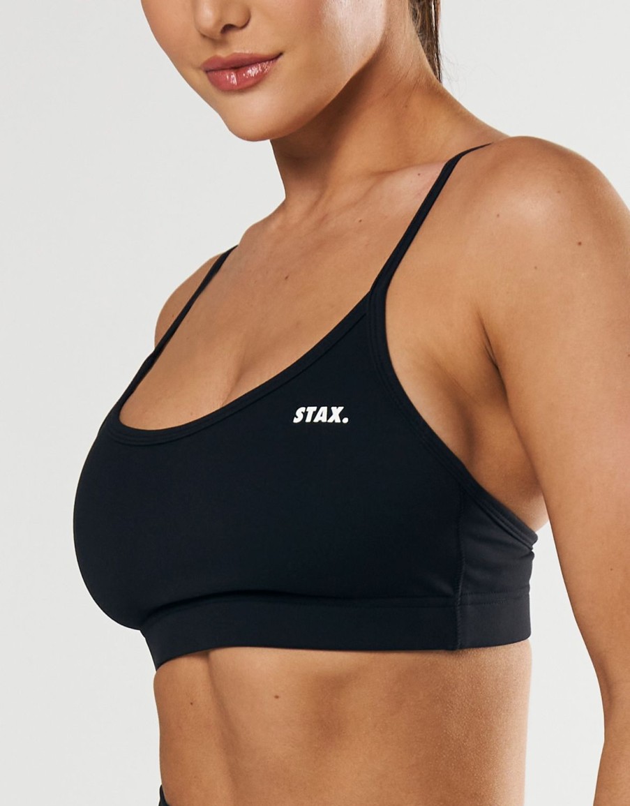 Women STAX Sports Bras & Crop Tops | Delta Crop Nandex Black