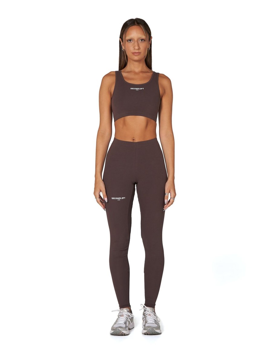 Women STAX Sports Bras & Crop Tops | Sl Bw Crop Sable Brown