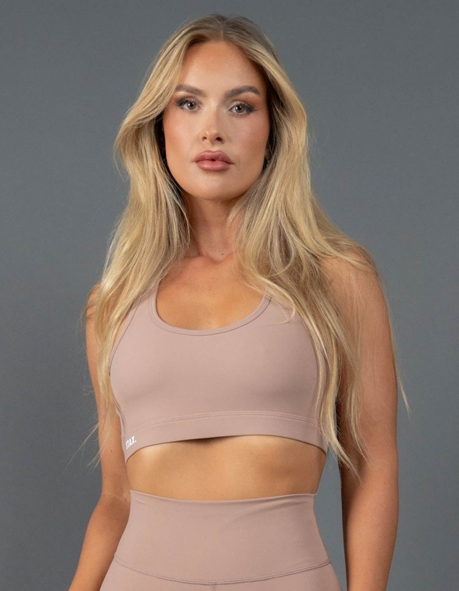 Women STAX Sports Bras & Crop Tops | Classic Crop Nandex Warm Clay Taupe