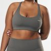 Women STAX Sports Bras & Crop Tops | Fuse Crop Nandex Steel