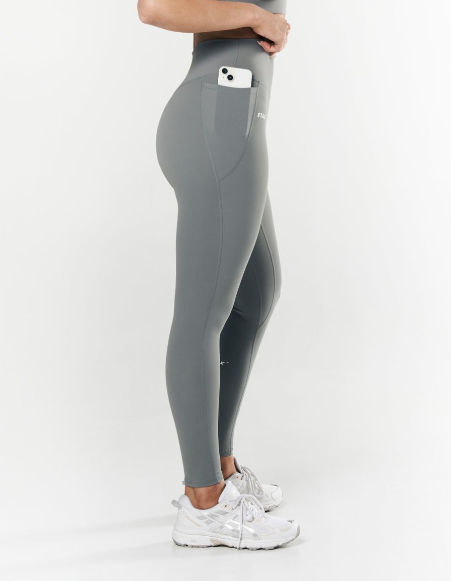 Women STAX Tights & Leggings | Phone Pocket Full Length Tights Nandex Thyme