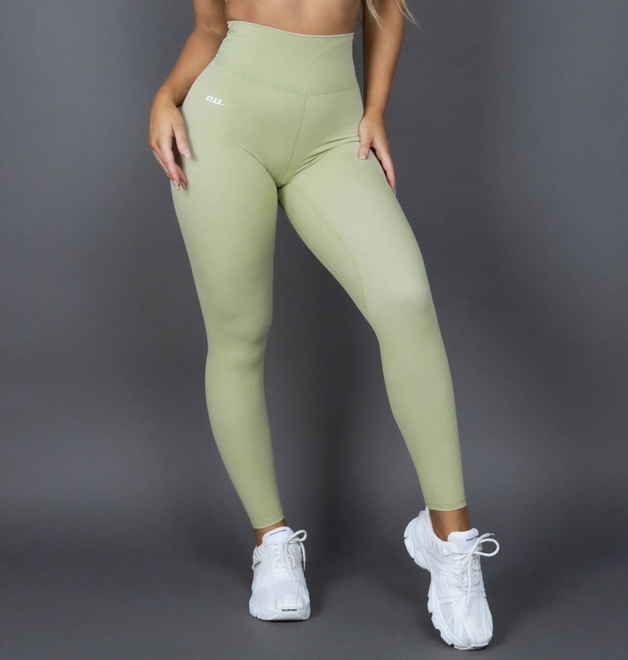 Women STAX Tights & Leggings | Full Length Tights Nandex Original Thistle Green