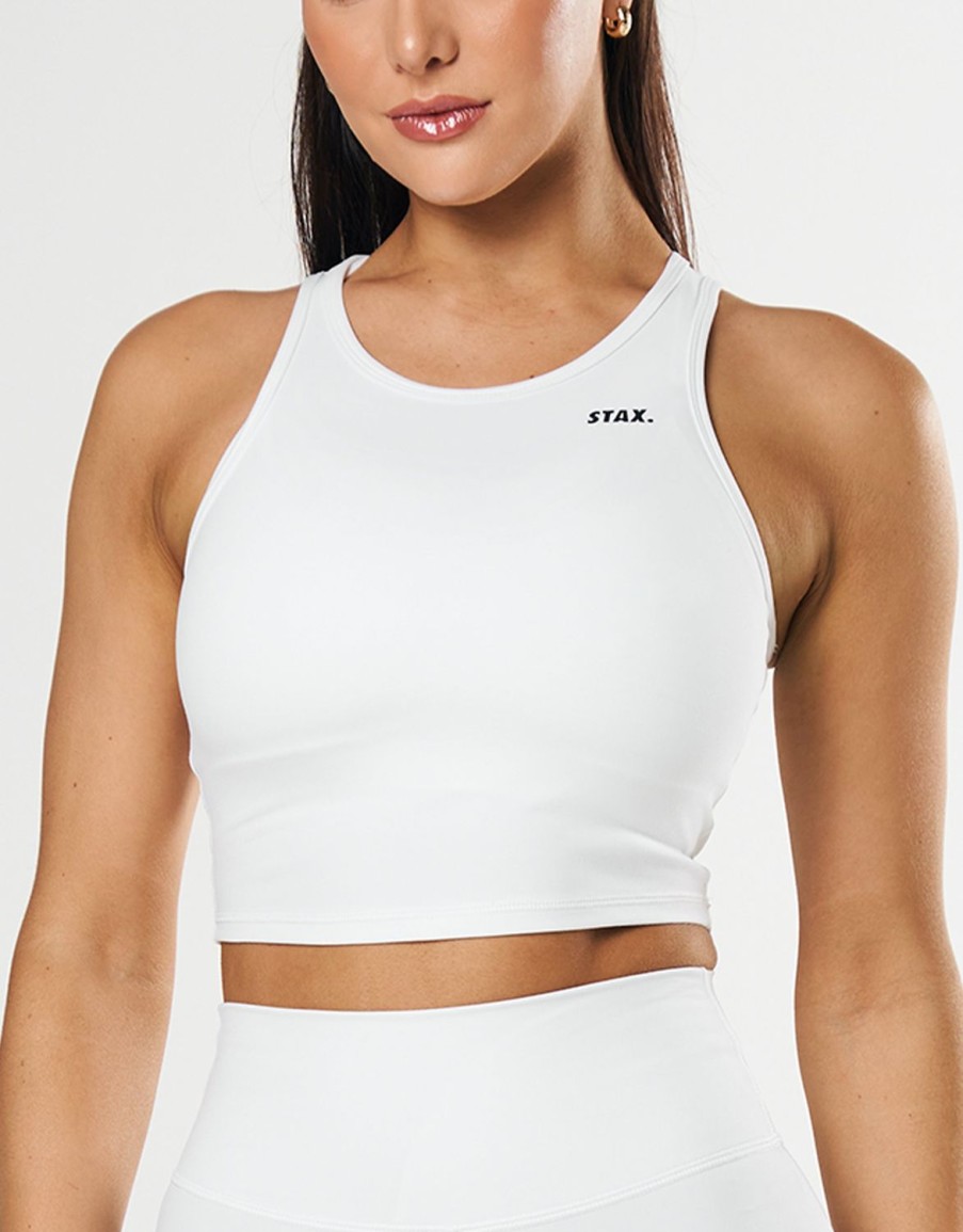 Women STAX Tanks & Singlets | Cropped Tank Nandex White