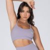 Women STAX Sports Bras & Crop Tops | Strappy Crop Nandex Lone Grey