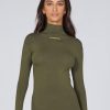 Women STAX Long Sleeve Tops | Aw Long Sleeve Oryx (Olive)