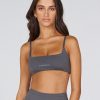 Women STAX Sports Bras & Crop Tops | Aw Ridge Crop Ash (Grey)