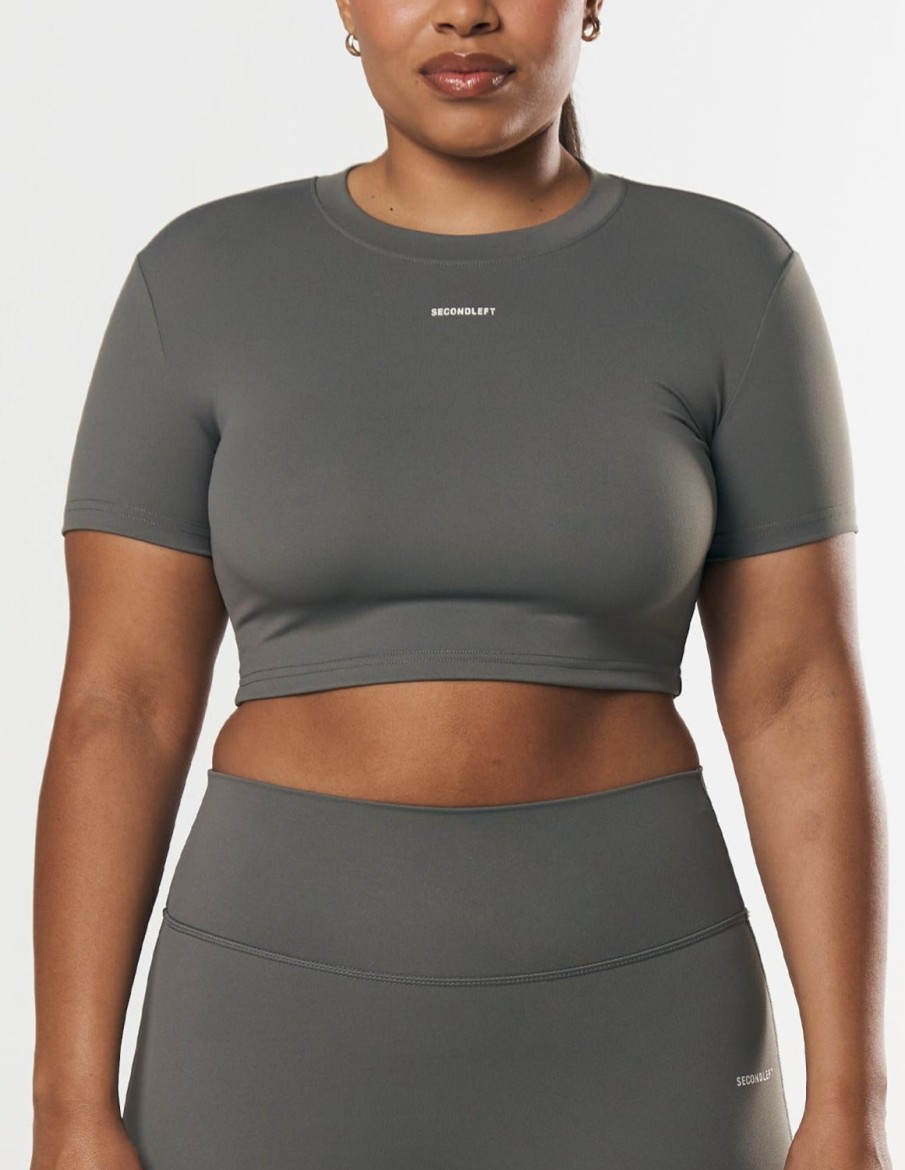 Women STAX Sports Bras & Crop Tops | Pulse Tee Nandex Steel