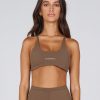 Women STAX Sports Bras & Crop Tops | Aw Sunset Crop Tuscan Brown