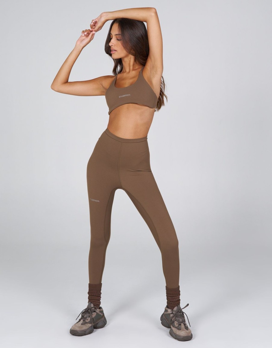 Women STAX Sports Bras & Crop Tops | Aw Sunset Crop Tuscan Brown