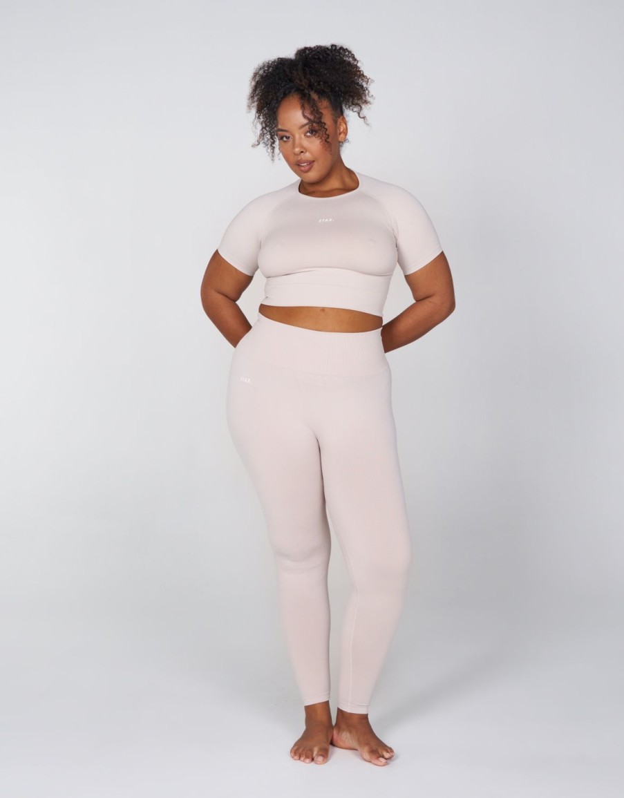 Women STAX Sports Bras & Crop Tops | Premium Seamless Favourites Cropped Tee Bone