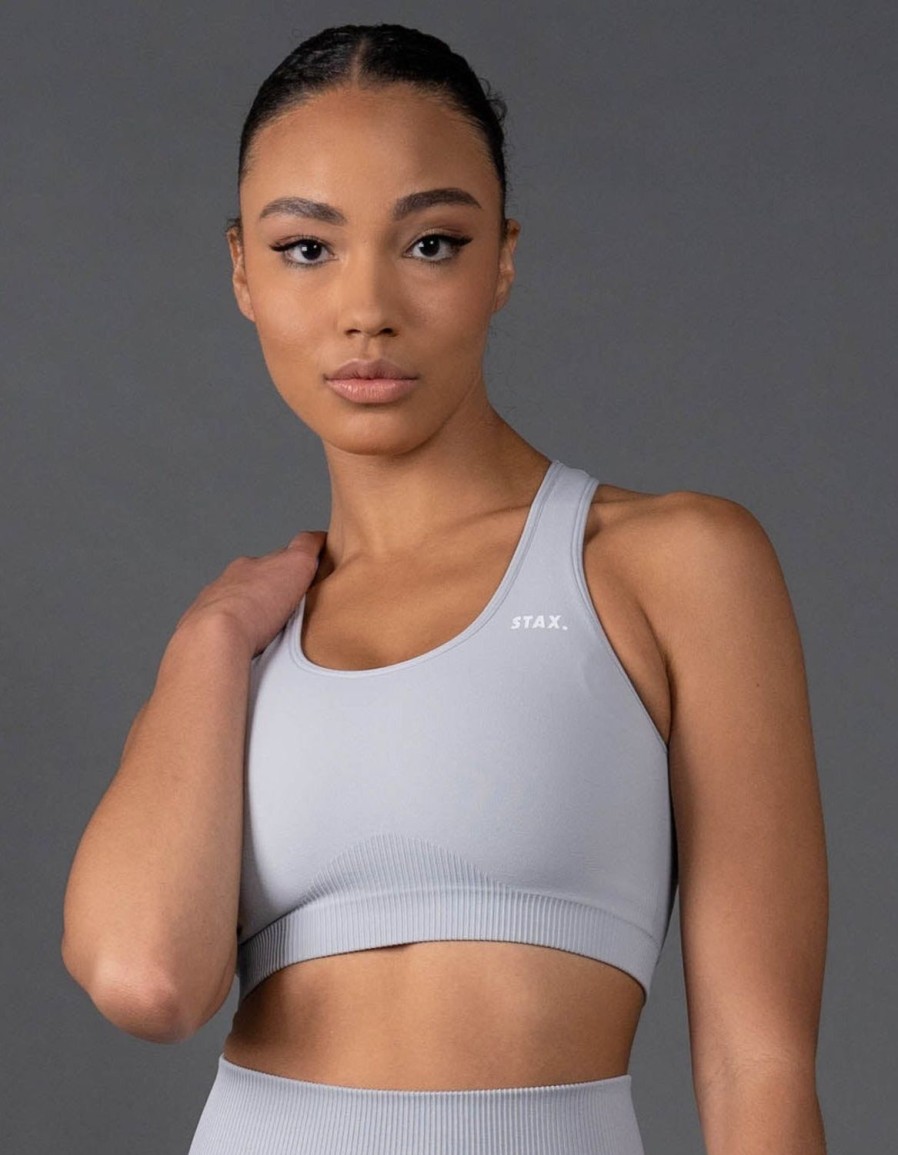 Women STAX Sports Bras & Crop Tops | Premium Seamless Racer Crop V5.1 Breeze